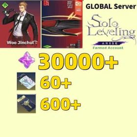 Global server|30000+Essence Stones+Woo Jinchul+ arms+[Custom Draw Ticket：600+Rate Up Draw Ticket：60+|120 Weapon Custom Draw Ticket|Initial Account| Fast and secure delivery|IOS/Android/PC| Solo Leveling: Arise