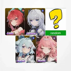 KR|Mabel+Narae+Ophelia+Flare+Random 5-star character|Only completed the tutorialg