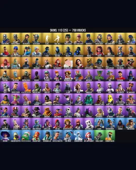 113 Skins Blue Squire ⭐️ Floss ⭐️ Royale Knight ⭐️ The Reaper ⭐️ Elite Agent ⭐️ Take The L ⭐️ Master Chief ⭐️ Lana Llane ⭐️ Catalyst ⭐️ Spirit Hunter Saeko ⭐️ Clara ⭐️ Korra ⭐️ Cerberus ⭐️ The Machinist ⭐️ Blue Team Leader ⭐️ Omega ⭐️ Fabl m242379520
