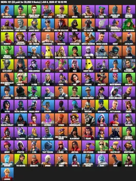 121 Skins | IKONIK, The Reaper, Midas, Rogue Agent, Rose Team Leader, Dark Bomber, Elite Agent, Prodigy, Candy Axe