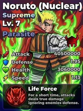 👑 ( Solo to Wave 375 )  Roll Anime to Fight! | Noruto (Nuclear) Lv.7 Parasite | Trait Viking 👑