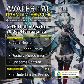 Monthly (30 Days) Ultimate Maintenance Service Arknight Endfield| Full daily report