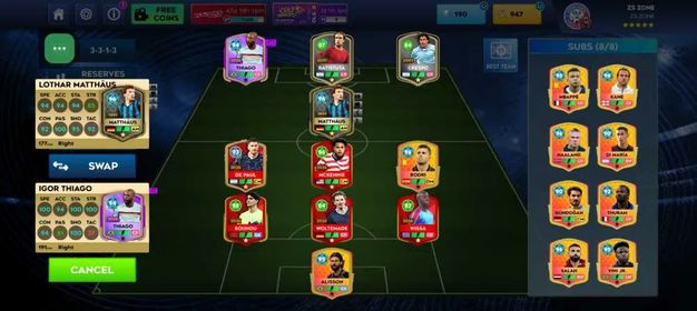 THIAGO 94||  MATTHAUS 96|| CLASSICAL PLAYERS|| MBAPPE, HAALAND,VINI || RESERVES PLAYERS 18