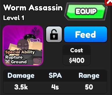 ASTD | Worm Assassin | Worm Assasin | All Star Tower Defense