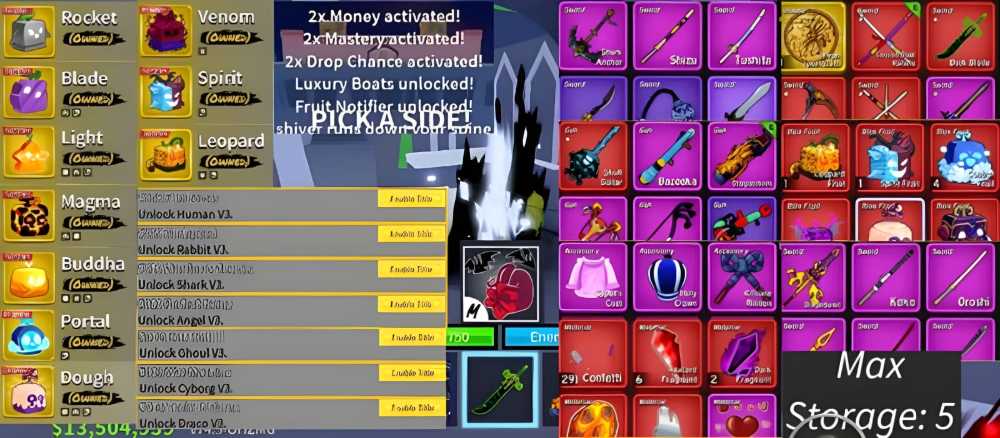 | Level 2600 | Perm Dragon, Leopard, Spirit, Portal, Dough, Venom ...