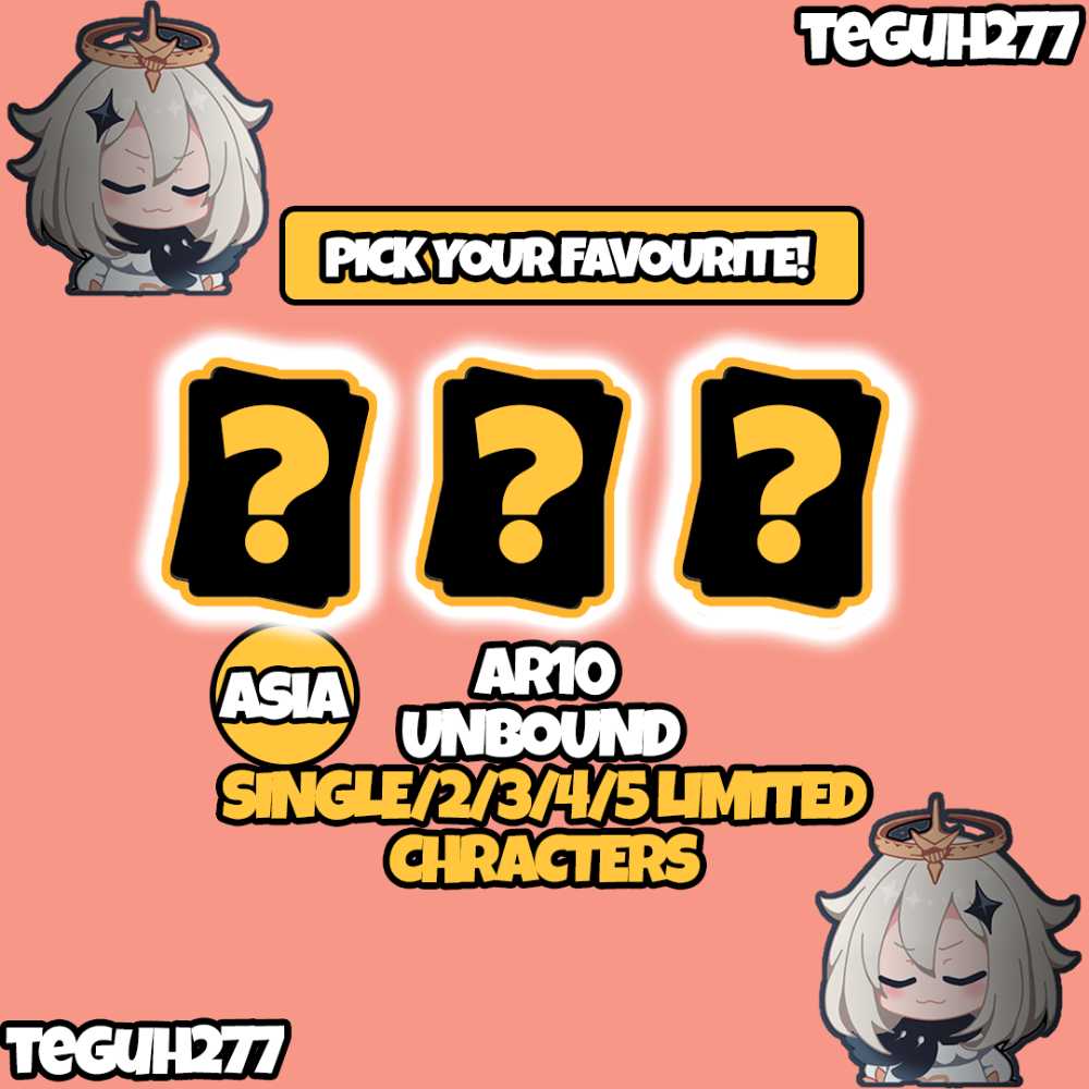 [ASIA] AR10 SINGLE/2/3/4/5/BIS SELECTIVE STARTER ACCOUNTS | Start from $1