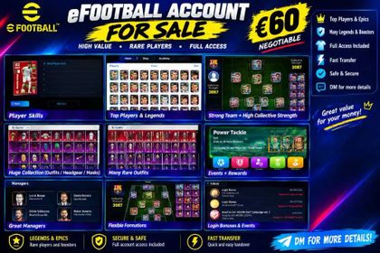 🔥 eFOOTBALL ACCOUNT FOR SALE 🔥