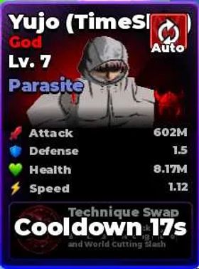 PARASITE Yujo (TimeSkip) MAX LV7 w/ Viking Trait - Roll Anime to Fight