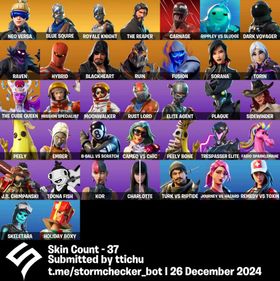 ⏫ 37 SKINS Blue Squire | Royale Knight | The Reaper | Neo Versa | Take The L | Carnage ⚙️ All Platforms 📩 Full Email Access
