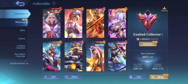 [MOBILE LEGENDS] LEGEND LUNOX | 3 ASPIRANT | 3 COLLECTOR | 484 SKINS