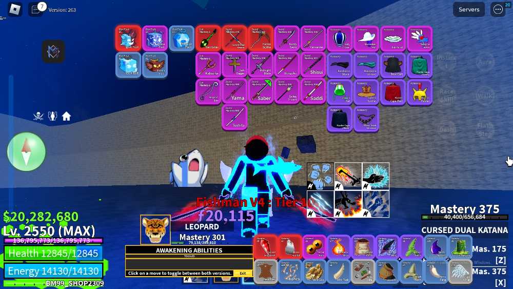 Blox Fruit Account | GodHuman | SHARK V4 Tier10 | Full Awaken Leopard ...