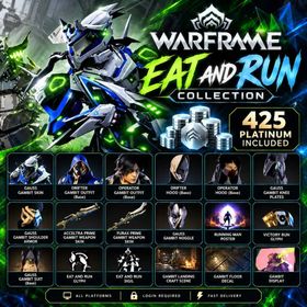 🔥 Eat and Run Collection (425 Platinum Included) ⚔️ | 🎮 All Platforms | 🔒 Login Required – Warframe Top-Up