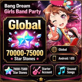 Global | Starter Account | 70000-75000 Star Stones, Unused Songs | Ready Stock
