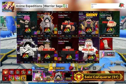 80🔥 Anime Expeditions 👑9 Unbound | 🏆SOLO SS1 | ⚡RR900⚡| LV.190 |🔓Clean • Account/phone not verified • Instant Delivery