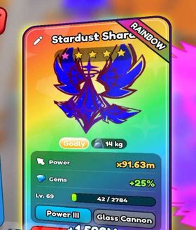 RAINBOW STAR DUST (GODLY) (UP TO 100M TAP POWER) TAP SIMULATOR REBORN