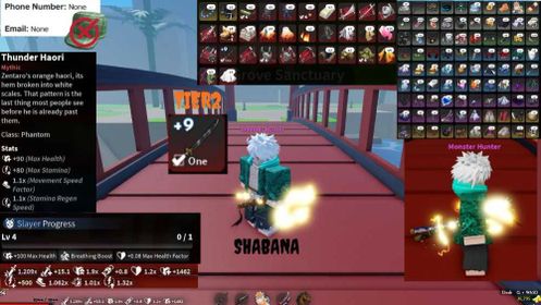 Slayers 2|Shabana Lv196 Demon Progress|Nightfall Sickles+9 T2 Roblox Unverified Account | Instant Delivery