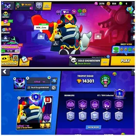 67 BRAWLER🔥14,305+ TROPHY🏆8 MAX BRAWL🔥33 HYPERCHARGED💙Win Streak 15✨111+ Skin💙True Gold 1🔷Lots of Rare Skin💙Android And Ios•Full Access✅INSTANT DELIVERY✅