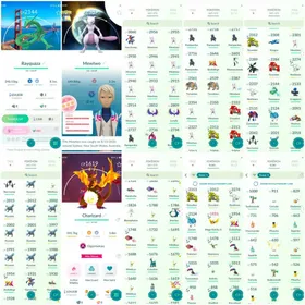 Rayquaza(San Francisco BG),Perfect Mewtwo(Mega), Galarian Moltres, GmaxCharizard, Hawlucha, Mimikyu, ShinyZacian, Rare Costume