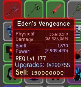 Eden's Vengeance{Dungeon Quest Reborn} CHEAP