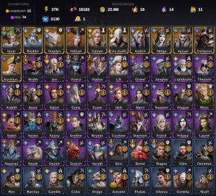 💎 Iovar ✨ Brokkir ✨ Draelyn | ⚡ 11 Legendary · 8 Lords · 74 Epic