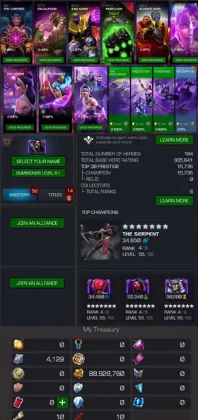 Instant [MC1]Paragon Valiant account| 40+ 7-star heroes| 50+ 6-star heroes| Full Access android/ios