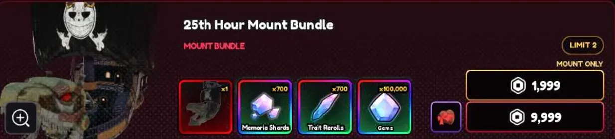 Anime Vanguards Executioner Mount Bundle Cost 10K RBX (INSTANT DELIVERY) ( Trait )