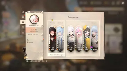 "GLOBAL | EARLY TO MID ACC | LOG IN HIVE | LEVEL 27 | 8 SSR Heidi LB, Nina,  Ethan LB, Kaira, Erling, Sion,  Hunter K, Nutty + Nadia LB + Remi LB3 + Caroline LB ( LB1 Jen without Character ) | 2M GOLD + 11,2K Diamond (Free) | More Check SS RA937B |"