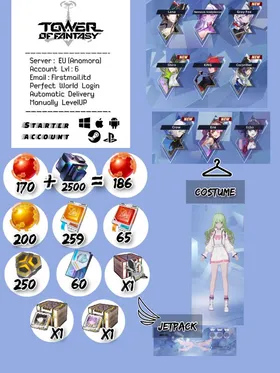 EU ( Anomora ) | Lvl:6 | 185 Red Nucleus+Lana(+Matrix Box)+Nemesis Voidpiercer(+matrix box) Grey Fox+4SSR+SSR BOX+200 Gold Nucleus+Costume,Jetpack | #t2