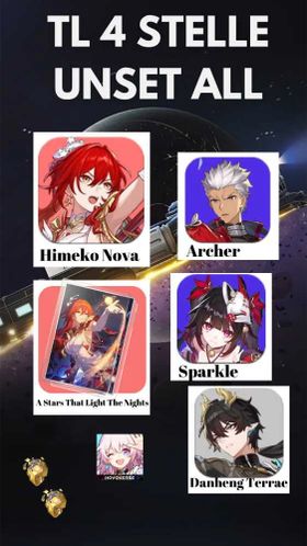 [ASIA] TL 4 | Himeko Nova + Himeko Nova's Light Cone + Sparkle + Danheng Terrae + Archer AUTOMATIC DELIVERY