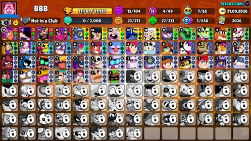 31K Trophies | 49/107 Brawlers | 4 Max Brawlers - 3 Hypercharges | 41 Skins | 114 Pins | 146 Icons | 52 Sprays