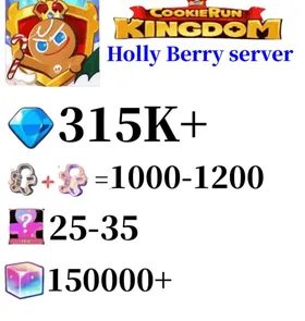 Holly Berry server|315K Crystals | 1000 Cookie Cutters | random 25-35 Epic Cookies|Beast's Heritage Selection Chest is not used|Ancient Cookie Selection Chest|Beast's Heritage Selection Chest is not used|Ancient Cookie Selection Chest|Legendary Cookie Selection Chest | Plot progress 1-3] iOS/Android Cookie Run: Kingdom