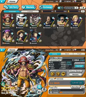 LVL 13 - Solo Fresh🔥3 Ex Meta 2 Max⚡️Gold D Roger Max Power 11K🔥 Rob Lucci Max🔥 Zephry🔥Good Medal⚡️Many Medal Material⚡️ iOS & Android - BR51