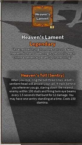 Heaven Lament Summon + The Bell Acessory The Veil