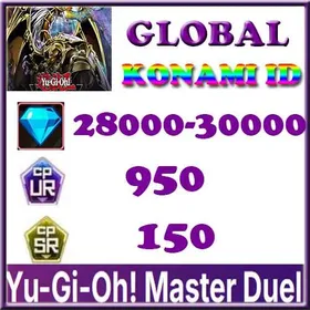 |Global |Yu-Gi-Oh! Master Duel| 28000-30000 Diamonds + 950ur Dust + 150SR Dust Full Access + konami ID/Android/IOS Universal+not link steam | Fast Delivery 11