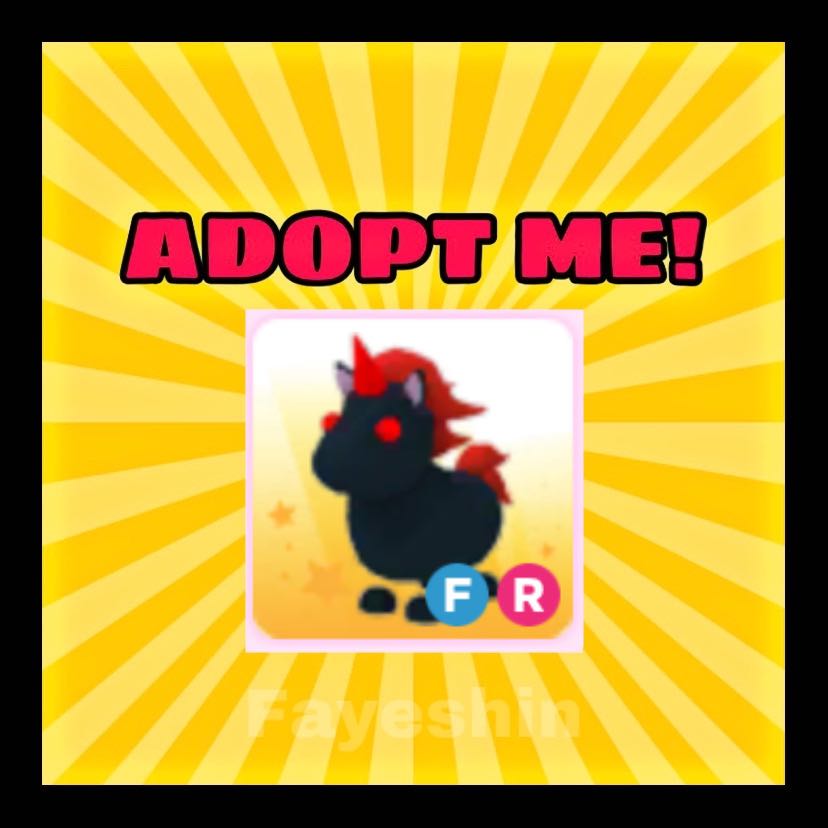 Adopt Me Legendary FR Evil Unicorn Fly Ride