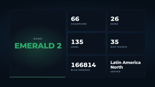 🥑 LAN 🥑 26 SKINS 🥑 EMERALD 2 🥑 66 CHAMPIONS 🥑 135 LEVEL 🥑 INSTANT DELIVERY 🥑 FULL ACCESS 🥑 I57eD 🥑