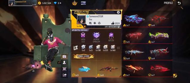 V145|PRIME8|LVL86|725COSTUME(2LEGENDARYOUTFIT+112MYTHIC)|829WEAPON(15EVO(5MAX)+161MYTHIC)|S2ELITEPASSBUNDLE|INFERNALDRACO-M4A1LVLMAX|9BUNDLENARUTO