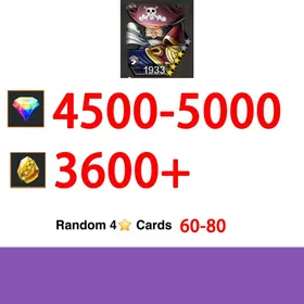 Global|Android/Only|4500-5000RD|3600+GF|Roger V2+random four stars|100% Safe Account|