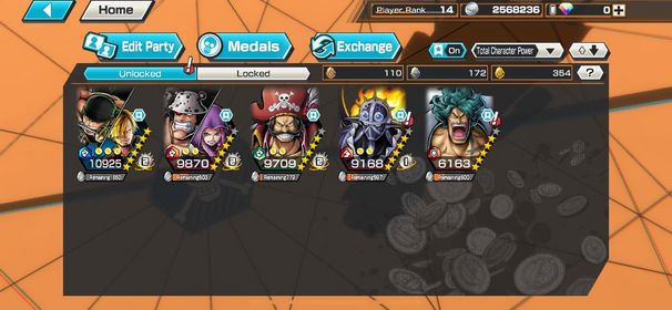 ⚡️Global | 2 META EX MAX ft Kuma | Zosan Max | Roger max | GF 354 | Log Bandai | Good medal and support | Solo fresh | Check SS(OPBR353)