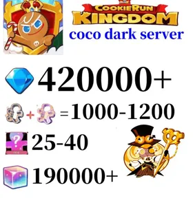 【coco dark server】420000+ Crystals | 1000～1200 Cookie Cutters | random 25-35 Epic Cookies+Timekeeper Cookie+190000 Rainbow Cube+10000K gold coins|Beast's Heritage Selection Chest is not used|Ancient Cookie Selection Chest|Beast's Heritage Selection Chest is not used|Ancient Cookie Selection Chest|Legendary Cookie Selection Chest | Plot progress 1-3] iOS/Android Cookie Run: Kingdom