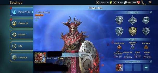 [5 Mythical Champions][8.94M] Lady Mikage,Alaz(5*)/x2,Siegfrund,Embrys + 114 LEGENDARY (Marius,Siphi(6*) 416+Rotos,Titus+Wixwell,Warlord(6*)/x2,Visix(6*),Nekhret,Ursuga,Armanz,Fabian(5*),Ninja+1(6*),Noldua...) + 1k UNM + 1k NM HYDRA + 25 SD/25 SHOGUN AUTO