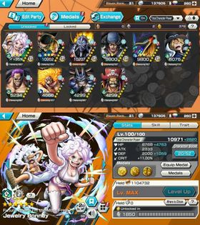 GF 379 - LVL 21 - HB 10 - 9 EX META 2 MAX - NEW EXTREME JEWELRY BONNEY MAX - ZORO & SANJI MAX - KUZAN - MARCUS MARS - SABO - ZEPHRY - BIGMOM - KAIDO V1 - ROGER - SUPPORT 154 - BR1220