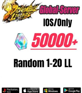 Global//[IOS only] 50000+ Chrono Crystal+Random 1-22LL|Baidan ID | The plot has been completed | DragonBall Legends