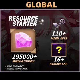 Global Server|195000+Magica Stones+Magia Key*70-110+Premium key*3+Gold Key *2+14-18 Random Five-Star Characters+Account story is complete/Android/iOS Interoperability Magia Exendra