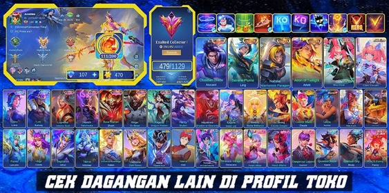 EX IMMO | 479 SKINS | WINRATE SUPER | LEGEND ALUCARD | 3 COLLECTOR LING & ARLOT | 3 PRIME | 6 ZODIAC | 2 ASPIRANT | 36 LIMITED | 41 RARE SHOP | EPIC RECALL |