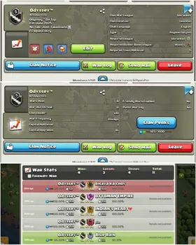 【ODYSSEY】 ➤LEVEL 5 CLAN ➤ UNRANKED CWL LEAGUE ➤ CLAN CAPITAL 1 ➤ WIN 4