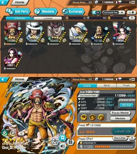 LVL 17 - 2 EX META MAX🔥GOLD D ROGER MAX POWER 11K🔥ROB LUCCI MAX🔥JABRA MAX🔥KAKU MAX🔥BLUENO MAX🔥GOOD MEDAL🔥SUPPORT 125🔥MANY MEDAL MATERIAL - BR49