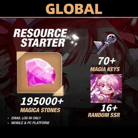 Global Server|195000+Magica Stones+★5 Madoka Kaname -Pluvia☆Magica+Magia Key×70+5★kloku Guaranteed Magla Key x2+16-21 Random Five-Star Characters+Account story is complete/Android/iOS Interoperability| Magia Exendra