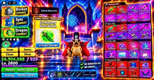 👑 PERM DRAGON 🐉 | DARK BLADE 🌑 | GODHUMAN 600 | 33 WEAPONS | 12 GUNS | GHOUL V4 GEAR 1 | MAX LEVEL | BLOX FRUIT | BLOX FRUITS | BLOXFRUIT | BLOXFRUITS