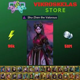 Starter acc with Shu-Zhen : 96k energy / 58 mln coins / Togron, Truath, Arix, Ninja + 22 Login Legendaries / Maneater, Aniri